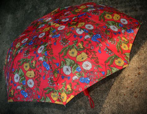 Reserved Vintage Totes Red Floral Umbrella Etsy