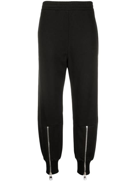 Alexander Mcqueen Zip Detail Tapered Track Pants Farfetch