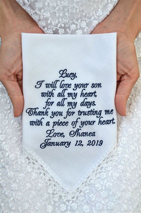 Mother Of The Groom Gift Future Mother In Law Hanky Wedding Etsy