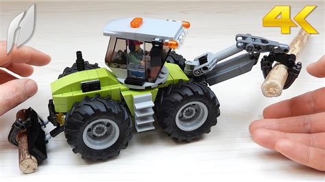 Updated Lego Forestry Tractor Modified Lego City 60181 4k Youtube