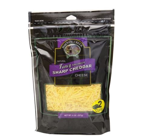 Cheddar Sharp Shredded Fancy Wc 8 Oz Walnut Creek Foods