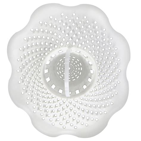 Hair Catcher Bathroom Tub Strainer In White Danco