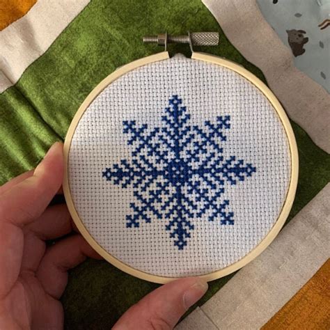 Set Snowflakes Cross Stitch Patterns Christmas Cross Stit Inspire