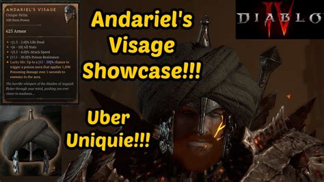 Andariel S Visage UBER Unique Showcase Diablo 4 YouTube