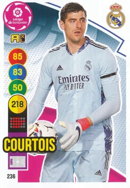 Thibaut Courtois Belgique Real Madrid Card Panini Adrenalyn Liga