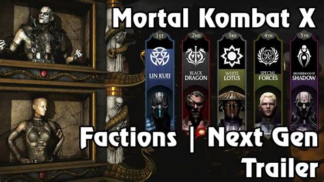 Mortal Kombat X Faction Wars Next Generation Trailer P Youtube