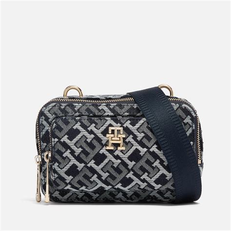 Tommy Hilfiger Iconic Tommy Denim Jacquard Camera Bag In Blue Lyst