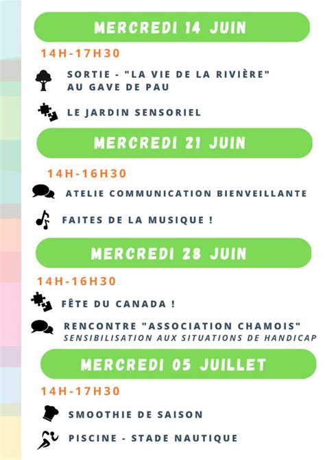 Programme De L Accueil De Loisirs Des Prochains Mercredis Et