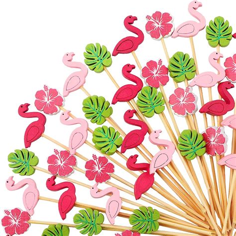 Amazon Tropical Cocktail Picks Luau Assorted Bamboo Toothpicks