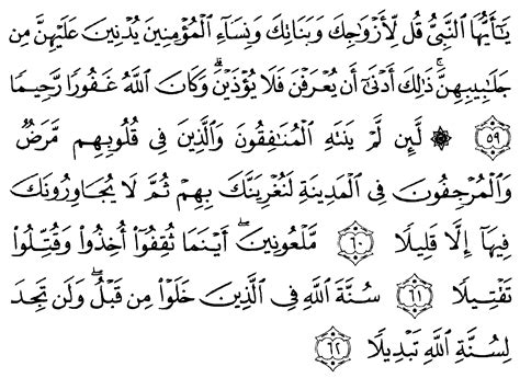 Surat Al Ahzab Ayat 59 Beserta Artinya Meteor