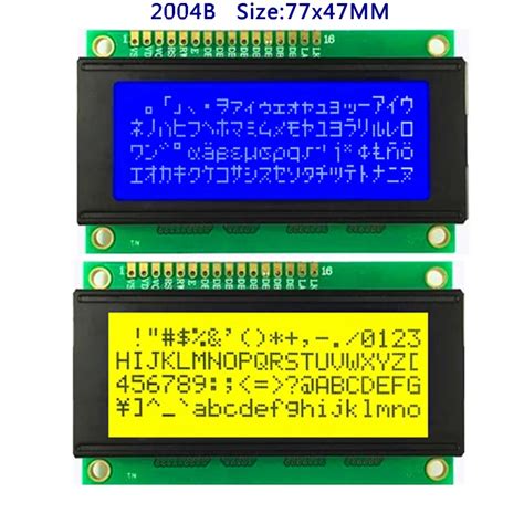 204 20X4 2004 Small LCD Display Module LCM Blue Or Yellow Green Mini 5V