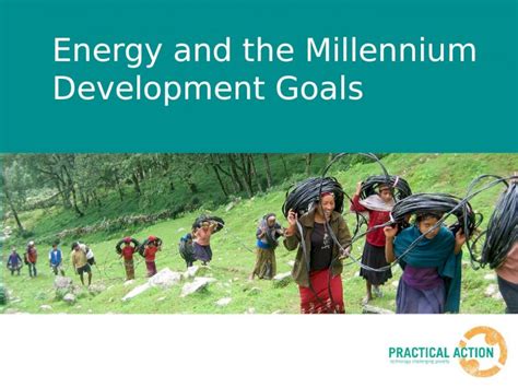 Pptx Energy And The Millennium Development Goals What Are The