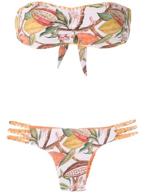 Brigitte Printed Bikini Set Farfetch In Printed Bikini Sets