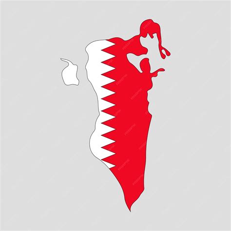 Premium Vector | Outline map of the country of Bahrain. Vector illustration