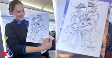 Indigo Air Hostess Signature Turned Into An Impressive Art Viral