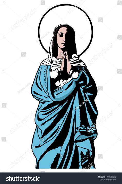 Our Lady Immaculate Conception Virgin Mary Stock Vector Royalty Free 1393529090 Shutterstock