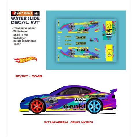 Jual Decal White Toner Universal Hot Wheels GENKI HKS Shopee Indonesia