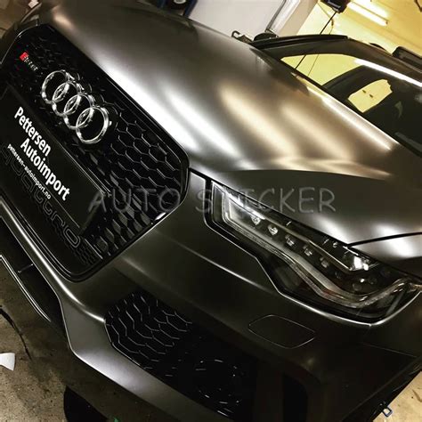 5 10 15 20 1 52M Premium Dark Gray Matte Metallic Chrome Car Vinyl Film