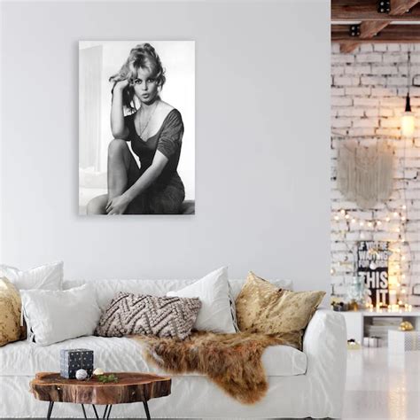 Queence Acrylglasbild The Girl Schwarz Wei Brigitte Bardot Fine