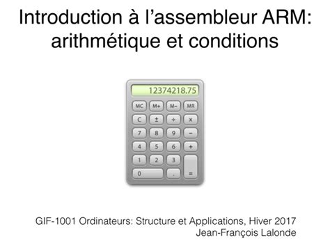 14 ARM arithmétique et conditions key