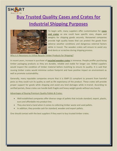 Ppt Buy Trusted Quality Cases And Crates For Industrial Shipping