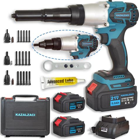 Amazon Kzalzaci Cordless Rivet Rivet Nut Gun In Rivet Tool