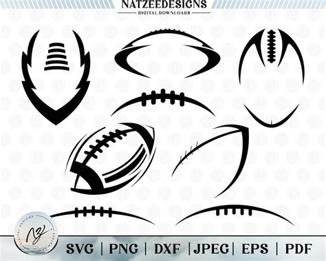 Football Laces Svg, Football Outline, Football Stitch Images for Cricut ...