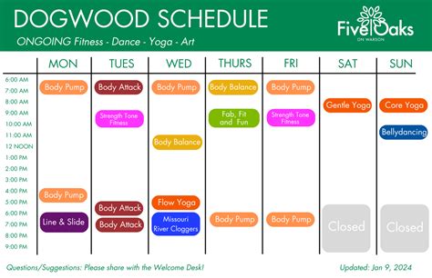 Five Oaks Schedules Olivette Parks And Recreation