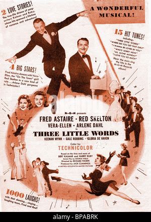 THREE LITTLE WORDS 1950 MGM film musical with Fred Astaire and Vera ...