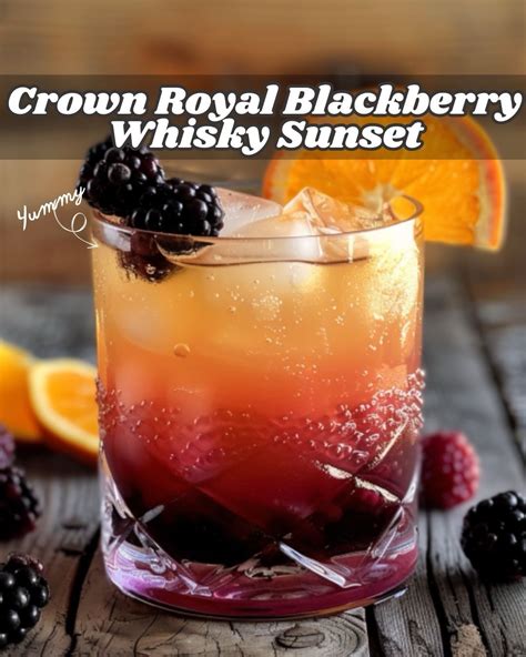 Crown Royal Blackberry Whisky Sunset Recipe Recipestrip