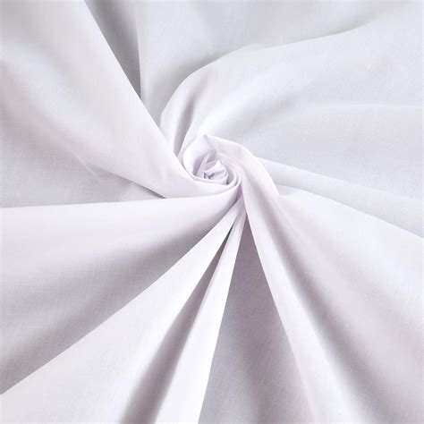 60 Inch White Poly Cotton Broadcloth Fabric By The Yard Arts Crafts And Sewing