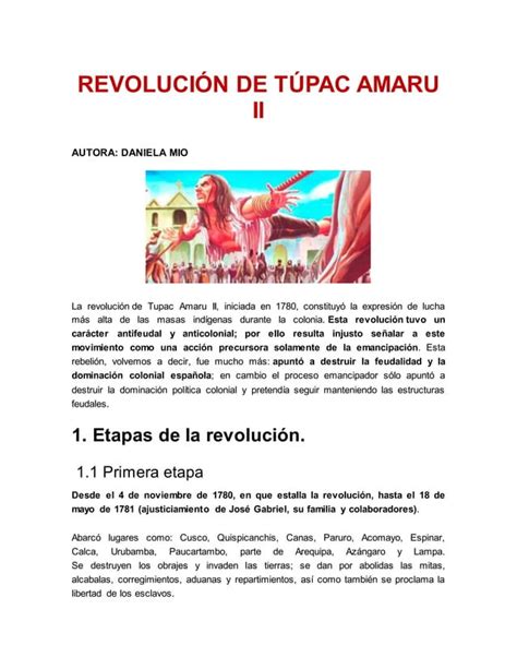 Revolución de Túpac Amaru II PDF Descarga Gratuita