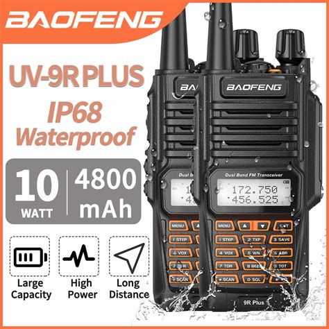 Baofeng Uv9r Plus Walkie Talkie Radio Long Range Two Way Ip68