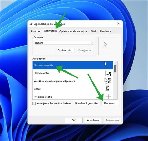 Linkshandige Muis Aanwijzer Instellen In Windows