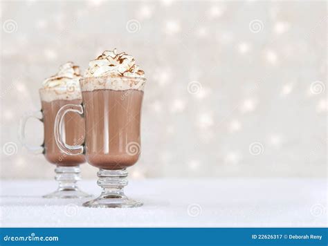 Hot Chocolate Winter Background Stock Image Image Of Sugar Snowflake
