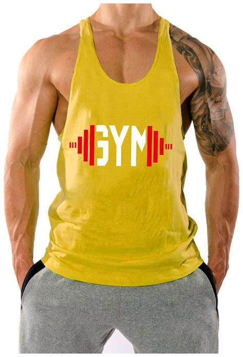 Buy The Blazze Men S Gym Cotton Bodybuilding Tank Tops Muscle Stringer Online At Low Prices In