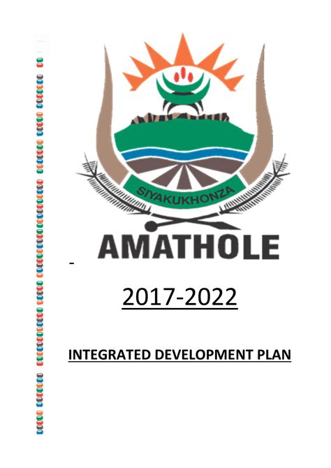 Integrated Development Plan Amathole District Municipality Idp 2017