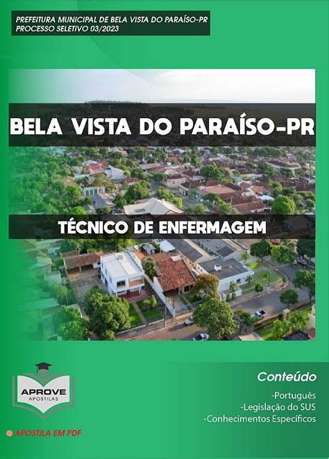 APOSTILA BELA VISTA DO PARAÍSO TÉCNICO DE ENFERMAGEM Aprove Apostilas