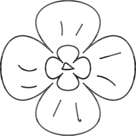 Vector thin line illustration of beautiful flower. 24370401 Vector Art ...