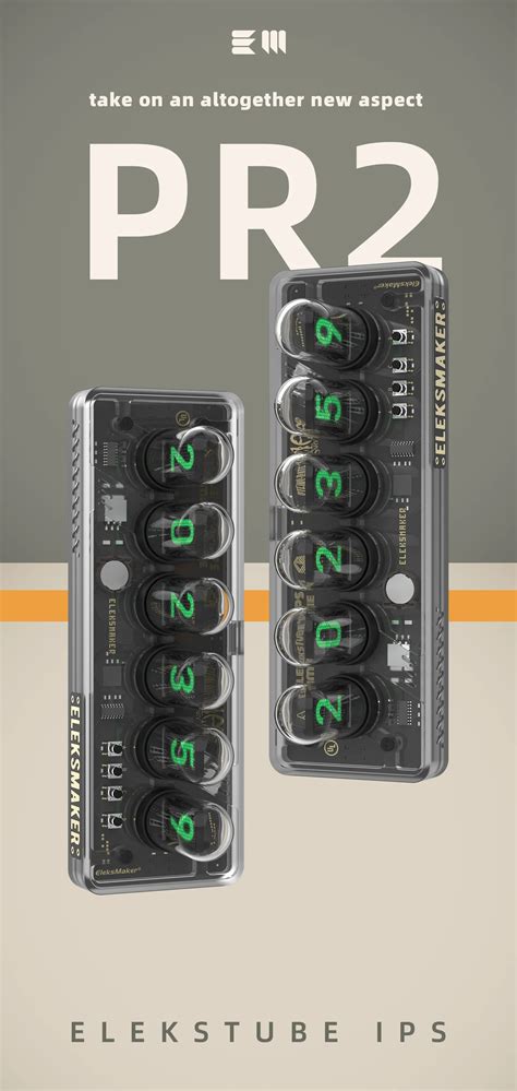 Eleksmaker Elekstube Ips Pr Pr Bit Ips Retro Glows Analog Nixie