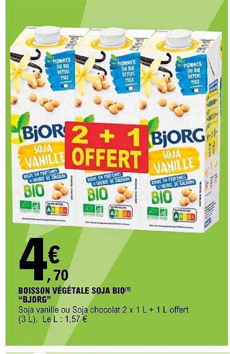 Promo Boisson V G Tale Soja Bio Bjorg Chez E Leclerc Icatalogue Fr