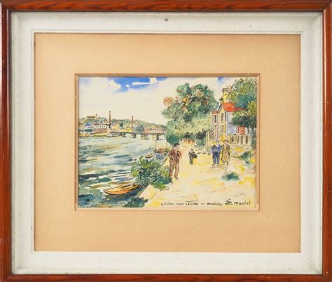 Lot De Elis E Maclet Choisy Le Roi Le Quai Des Gondoles Aquarelle