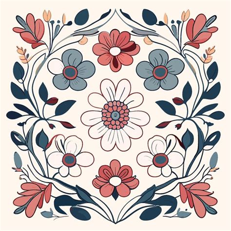 Premium Vector Inkwell Illuminations A Handdrawn Floral Tapestry Of