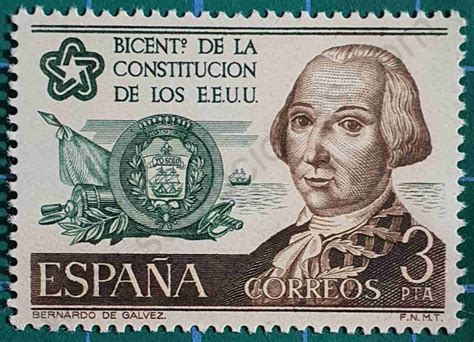 Bernardo de Gálvez España 1976 Sellos y Estampillas coleccionismo