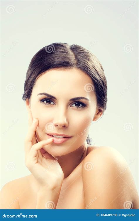 Portrait Of Woman With Naked Shoulders Stock Photo Image Of Woman