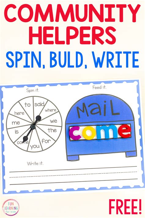 Editable Mailbox Spin And Build Mats Word Work Printable