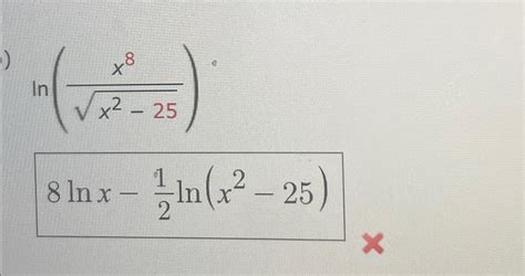 Solved Ln X8x2 252