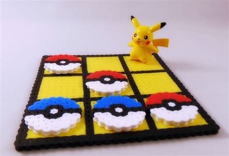 Diy Pokemon Perler Bead Tic Tac Toe Krysanthe