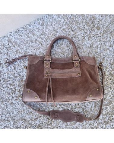 Sac Ciara Daim Taupe Made In Italy Zosha Collection