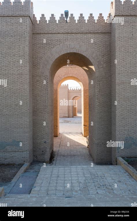 Reconstructed ruins of Babylon, Iraq, Middle East Stock Photo - Alamy